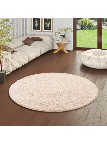 Snapstyle Hochflor-Teppich Milano Rund in beige