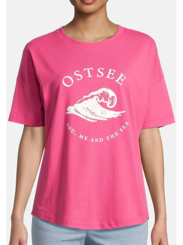 Salzhaut Rundhals T-Shirt für Damen in pink