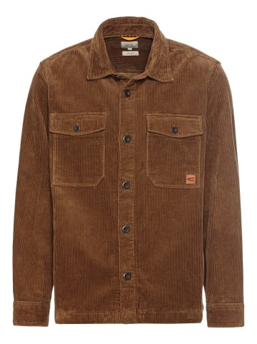 Camel Active Cord Overshirt aus reiner Baumwolle in Braun