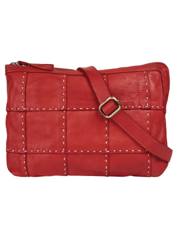 Samantha Look Umhängetasche echt Leder in rot