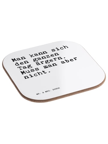 Mr. & Mrs. Panda Glas-Untersetzer Man kann sich den... mit Spruch in Weiß