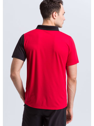 erima 5-C Poloshirt in rot/schwarz/weiss