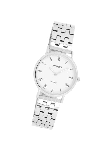 Oozoo Analog-Armbanduhr OOZOO Vintage Series silber klein (ca. 28mm)