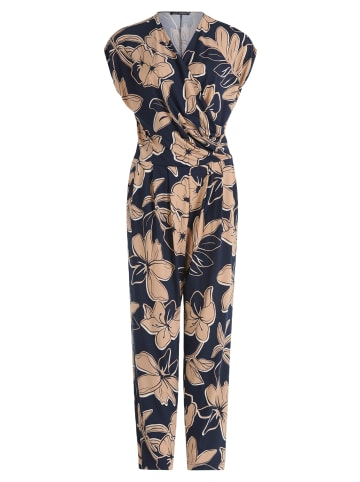 Betty Barclay Jumpsuit mit überschnittenen Ärmeln in Dark Blue/Beige