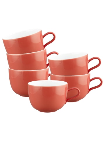 Seltmann Weiden 6er Set Milchkaffeetassen Liberty Pure Colors in 380 ml in Flamingo Red