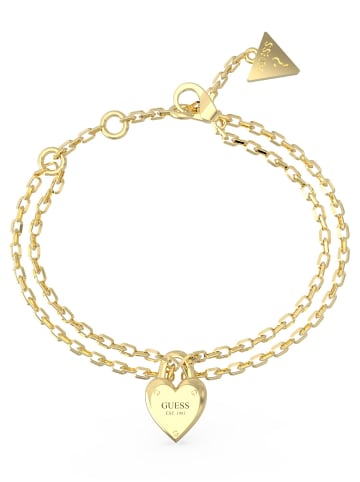 Guess Damen-Armband Herz-Schloss Goldfarben