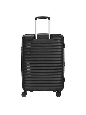 D&N Travel Line 4500+ - 4-Rollen-Trolley M 65 cm erw. (black) in schwarz