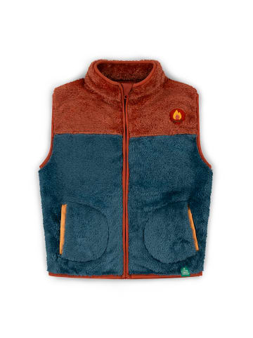 Little Green Radicals Recycelte Fleece-Weste mit Reißverschluss in Blau