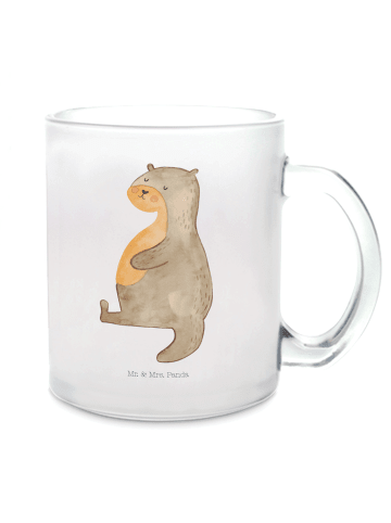 Mr. & Mrs. Panda Trinkglas Otter Bauch ohne Spruch in Transparent