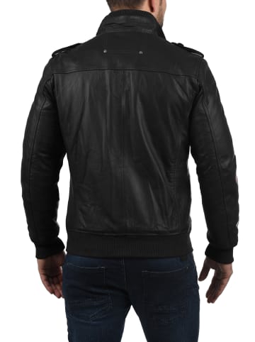 !SOLID Lederjacke in schwarz