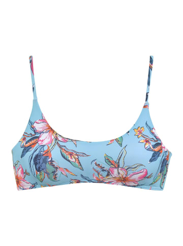 LASCANA Bustier-Bikini-Top in hellblau-bedruckt