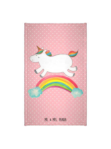 Mr. & Mrs. Panda gäste wc handtuch Einhorn Regenbogen ohne Spruch in Rot Pastell