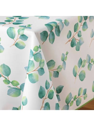 Douceur d’Intérieur Tischdecke aus Polyester mit Druck LEANDRE in Grün, 150 x 240 cm