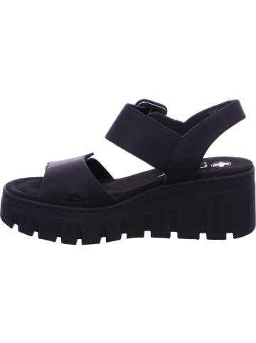 rieker Keilsandalette in schwarz