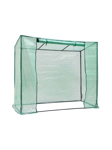 Home Nature Wohnkonzept Gewächshaus aus Metall & PE in Grün 79.5x204x171.5 cm