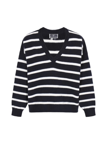 DreiMaster Women Pullover in navy offwhite stripe