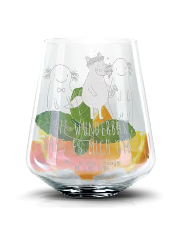 Mr. & Mrs. Panda Whiskyglas Axolotl Liebe ohne Spruch in Transparent
