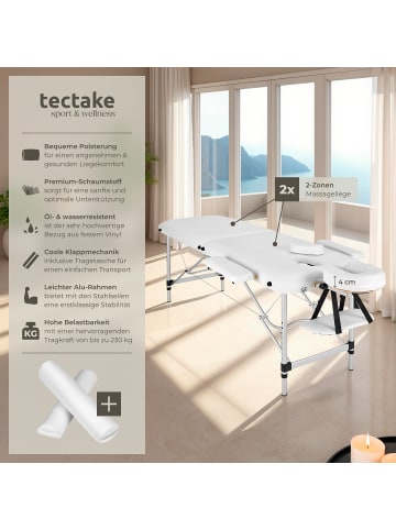 tectake 2-Zonen-Massagetisch-Set, Maße: 210 x 95 x 89 cm, Polsterung 4 cm