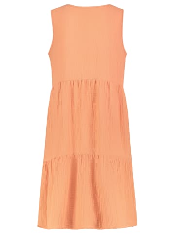 Sublevel Elegantes Ärmelloses Midi-Kleid mit V-Ausschnitt in Orange