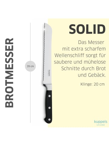 Kuppels Brotmesser SOLID in schwarz