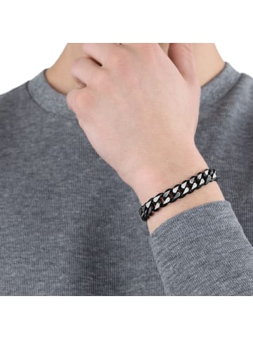 s.Oliver Armband Edelstahl, IP Schwarz in Schwarz