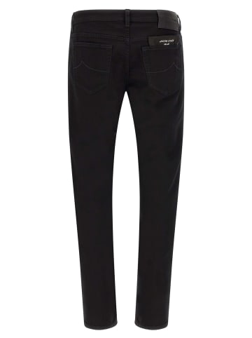 Jacob Cohen Schwarz Baumwolle Straight-Leg Jeans