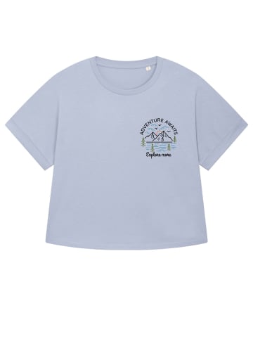 wat? Apparel T-Shirt Adventure awaits in Serene Blue