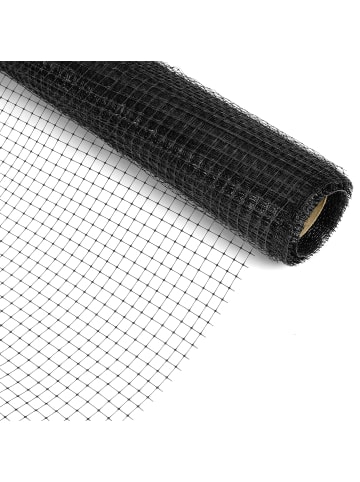 Home Nature Wohnkonzept Maschendrahtzaun Vierkantmaschen in Schwarz 50x1 m