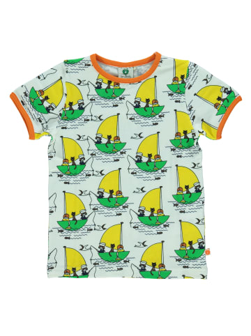 Småfolk T-Shirt Children in boat in cream