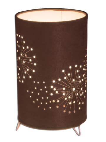 näve Tischleuchte "AURONA" in braun - (L)15 cm x (B)15 cm x (H)25 cm