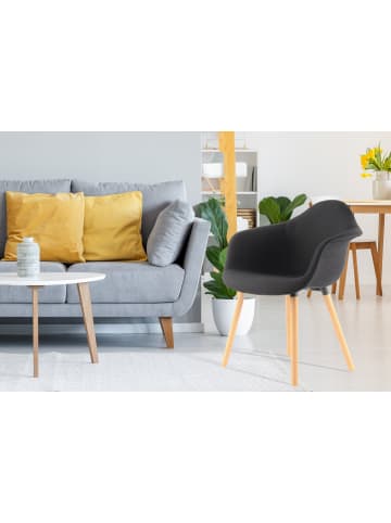 Kayoom Stuhl Winston 2erSet in schwarz