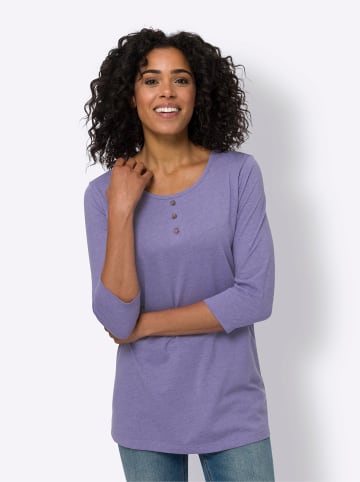 Sieh an! Longshirt in lavendel-meliert