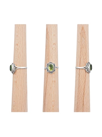 mantraroma 925er Silber - Ringe mit Peridot facettiert