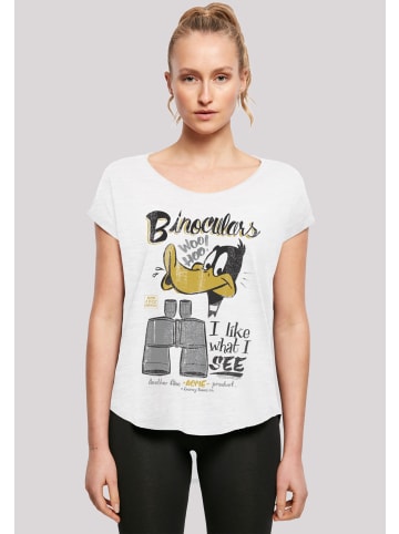 F4NT4STIC T-Shirt Looney Tunes Daffy Duck Binoculars Vintage in weiß
