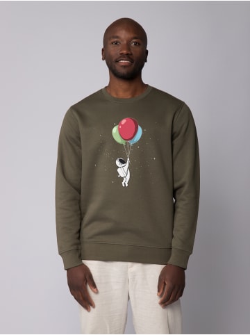wat? Apparel Sweatshirt Little Balloon Astronaut in Khaki