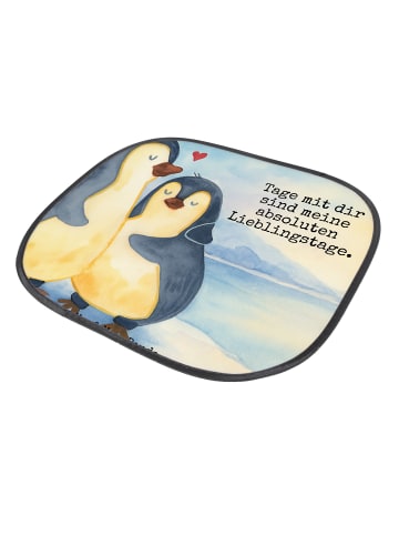 Mr. & Mrs. Panda sonnenschutz Pinguin umarmen Design mit Spruch in Weiß