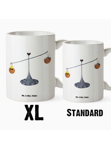 Mr. & Mrs. Panda Pott Sternzeichen Waage ohne Spruch in Weiß