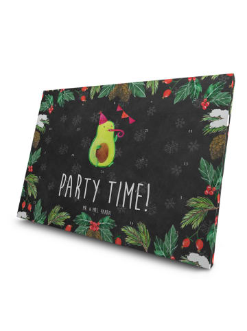 Mr. & Mrs. Panda Tee Adventskalender Avocado Party Zeit mit Spruch in Kreidetafel