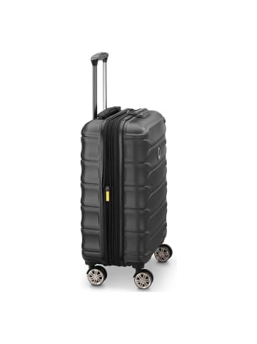Delsey Meteor 4 Rollen Kabinentrolley 55 cm mit Dehnfalte in deep black
