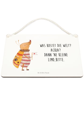 Mr. & Mrs. Panda Deko Wandtafel Nachtfalter Fähnchen mit Spruch in Weiß