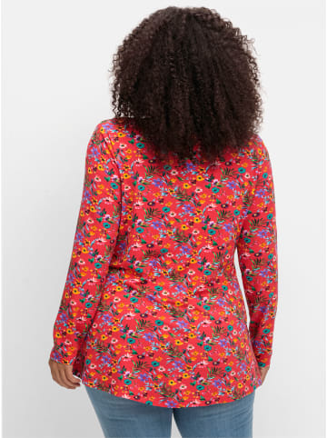 sheego by Joe Browns Longshirt in rot-gemustert