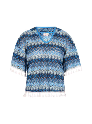 IZIA Damen Hoodie in Blau Mehrfarbig