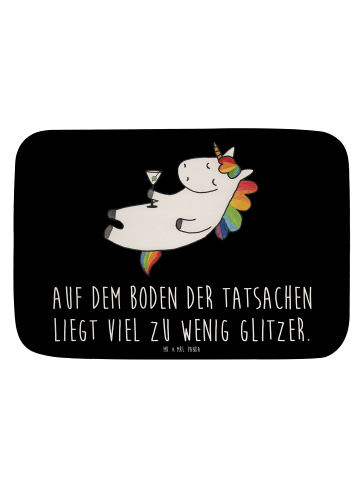 Mr. & Mrs. Panda Badvorleger Einhorn Cocktail mit Spruch in Schwarz