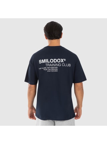 SMILODOX Unisex T-Shirt Cyris in Marineblau