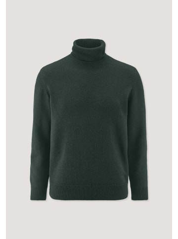 Hessnatur Hessnatur Rollkragen-Pullover Regular aus Bio-Merinowolle und Bio-Baumwolle in wacholdergrün