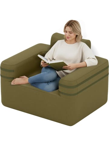 COSTWAY Aufblasbares Sofa indoor outdoor in Grün