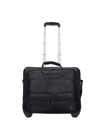 Dermata 2 Rollen Businesstrolley 38 cm Laptopfach schwarz