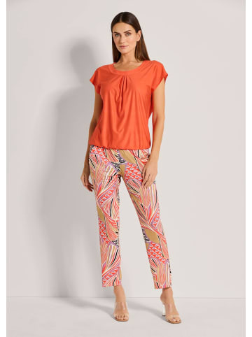 MADELEINE Leichtes Kurzarm-Shirt mit Rundhalsausschnitt in blutorange