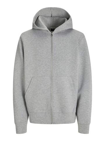 JACK & JONES Junior Sweatjacke 'Cover Scuba' in grau