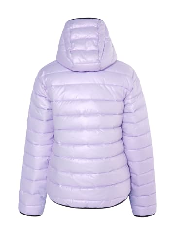 myMo Damen Glänzende Steppjacke in Lavendel